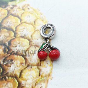 Pandora Asymmetrical Cherry Fruit Dangle Charm